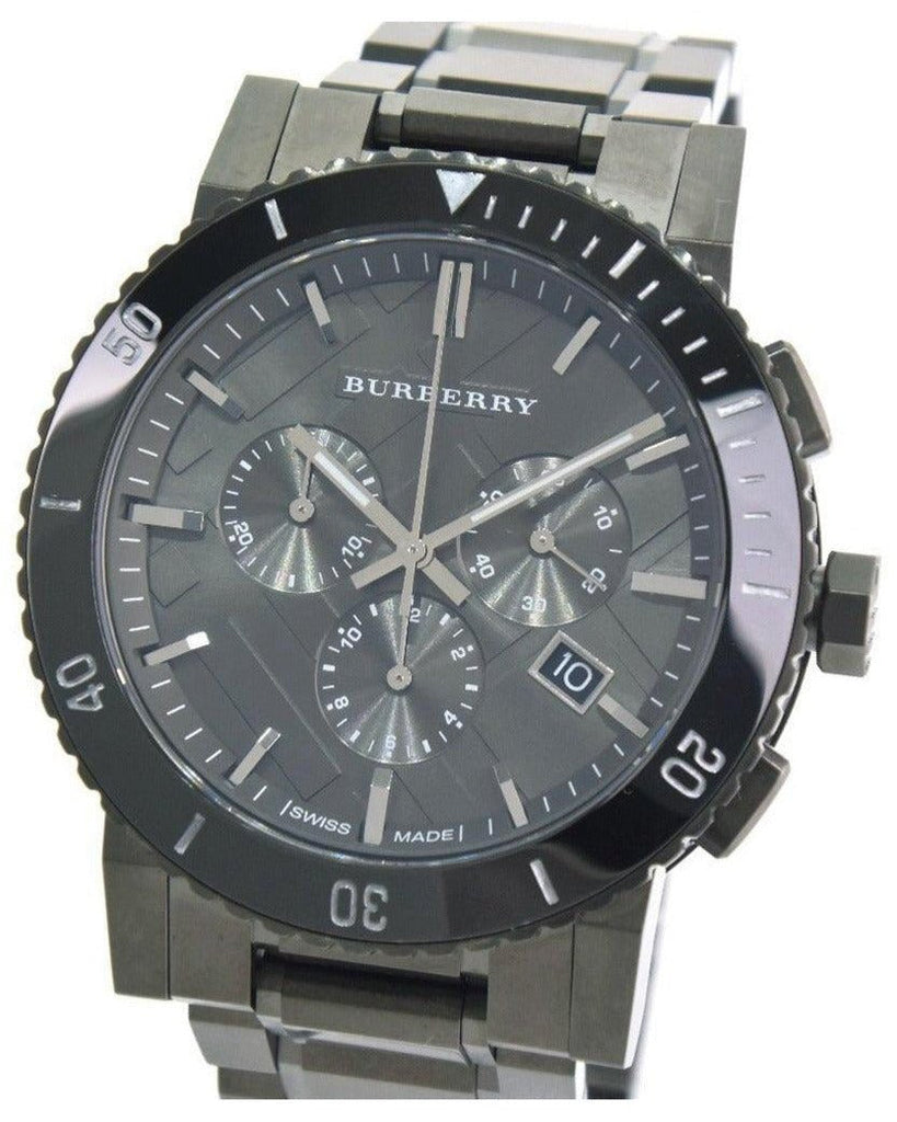 Burberry The City Grey Dial Gunmetal Grey Steel Strap Watch for Men - BU9381 Buy Now By Burberry