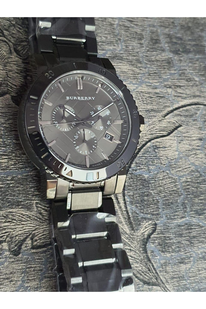 Burberry The City Grey Dial Gunmetal Grey Steel Strap Watch for Men - BU9381 Buy Now By Burberry