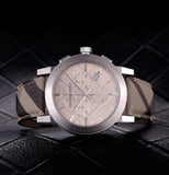 Burberry The City Smoked Brown Dial Brown Leather Strap Watch for Men - BU9361 Buy Now By Burberry