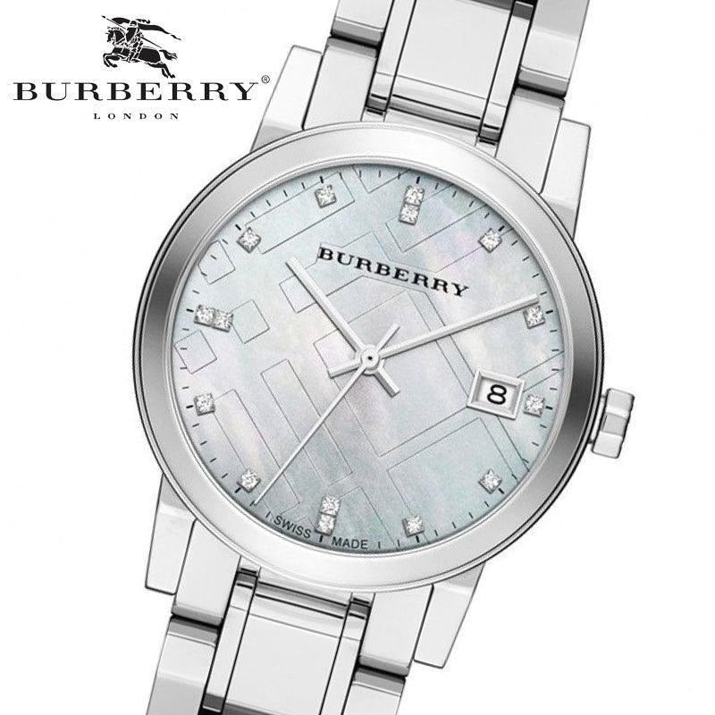 Burberry The City Diamonds Silver Dial Silver Steel Strap Watch for Women - BU9125 Buy Now By Burberry