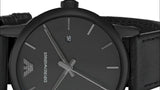 Emporio Armani Classic Black Dial Black Leather Strap Watch For Men - AR1732 Buy Now By Emporio Armani