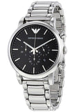 Emporio Armani Luigi Black Dial Silver Steel Strap Watch For Men - AR1894 Buy Now By Emporio Armani