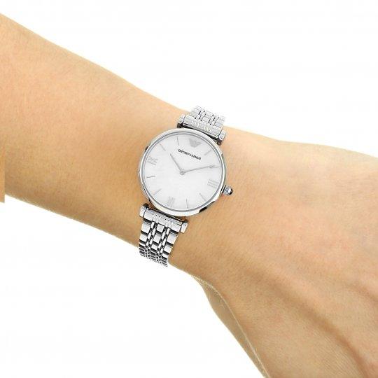 Emporio Armani T Bar Mother of Pearl Dial Steel Strap Watch For Women - AR1682 Buy Now By Emporio Armani