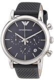 Emporio Armani Luigi Chronograph Quartz Grey Dial Grey Leather Strap Watch For Men - AR1735 Buy Now By Emporio Armani