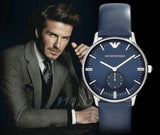 Emporio Armani Analog Quartz Blue Dial Blue Leather Strap Watch For Men - AR1647 Buy Now By Emporio Armani