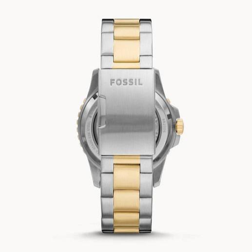 Fossil FB-01 Automatic Skeleton Blue Dial Two Tone Steel Strap Watch for Men - ME3191 Buy Now By Fossil