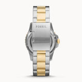 Fossil FB-01 Automatic Skeleton Blue Dial Two Tone Steel Strap Watch for Men - ME3191 Buy Now By Fossil