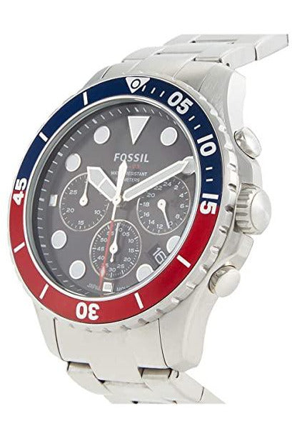 Fossil FB-03 Chronograph Black Dial Silver Steel Strap Watch for Men - FS5767 Buy Now By Fossil