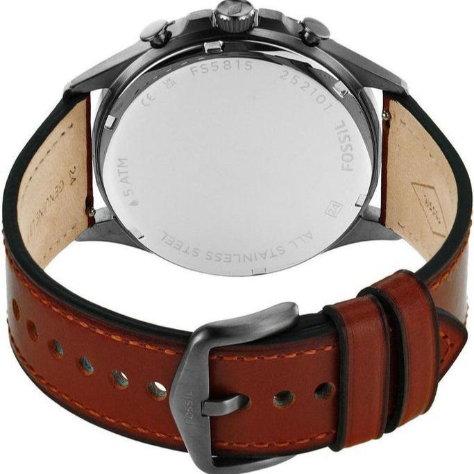 Fossil Forrester Chronograph Grey Dial Brown Leather Strap Watch for Men - FS5815 Buy Now By Fossil