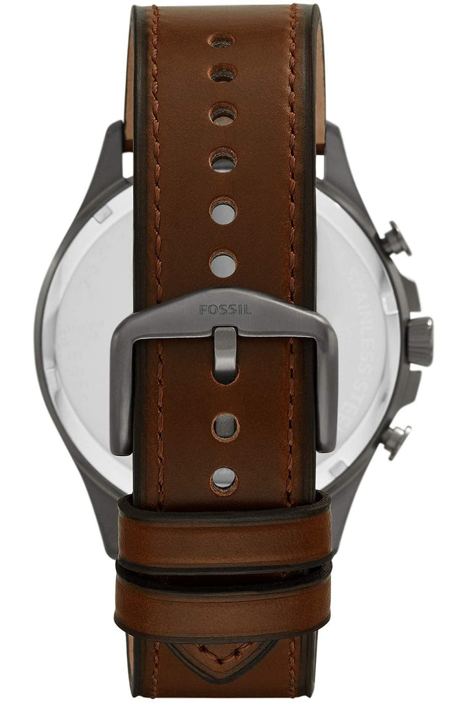 Fossil Forrester Chronograph Grey Dial Brown Leather Strap Watch for Men - FS5815 Buy Now By Fossil