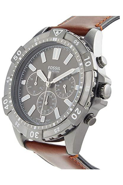 Fossil Garrett Chronograph Grey Dial Brown Leather Strap Watch for Men - FS5770 Buy Now By Fossil