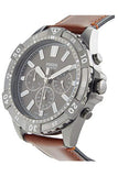 Fossil Garrett Chronograph Grey Dial Brown Leather Strap Watch for Men - FS5770 Buy Now By Fossil