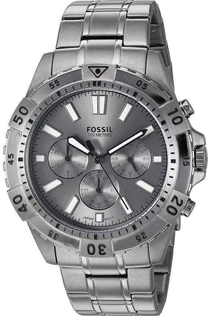 Fossil Garrett Chronograph Grey Dial Grey Steel Strap Watch for Men - FS5621 Buy Now By Fossil