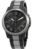 Fossil Grant Chronograph Black Dial Two Tone Steel Strap Watch for Men - FS5269 Buy Now By Fossil