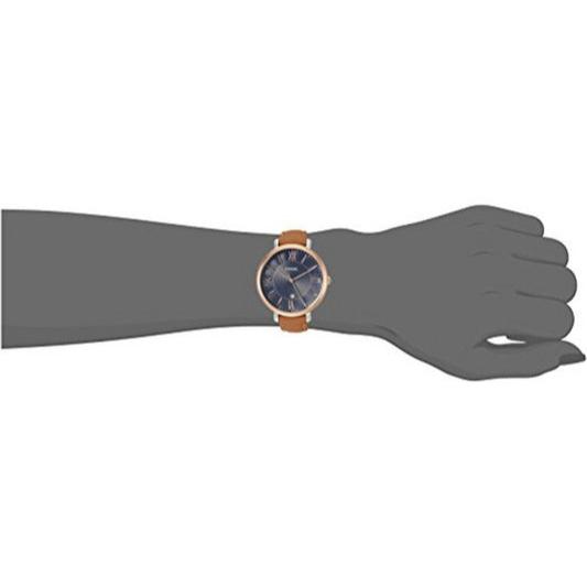 Fossil Jacqueline Three Hand Date Luggage Blue Dial Brown Leather Strap Watch for Women - ES4274 Buy Now By Fossil