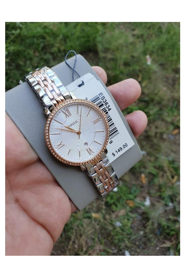 Fossil Jacqueline White Dial Two Tone Steel Strap Watch for Women - ES3634 Buy Now By Fossil