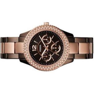 Fossil Stella Multifunction Brown Dial Two Tone Steel Strap Watch for Women - ES4079 Buy Now By Fossil