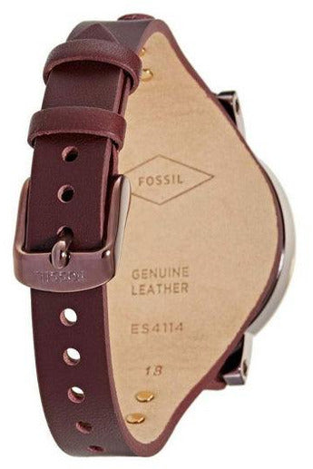 Fossil Original Boyfriend Sport Chronograph Maroon Dial Maroon Leather Strap Watch for Women - ES4114 Buy Now By Fossil