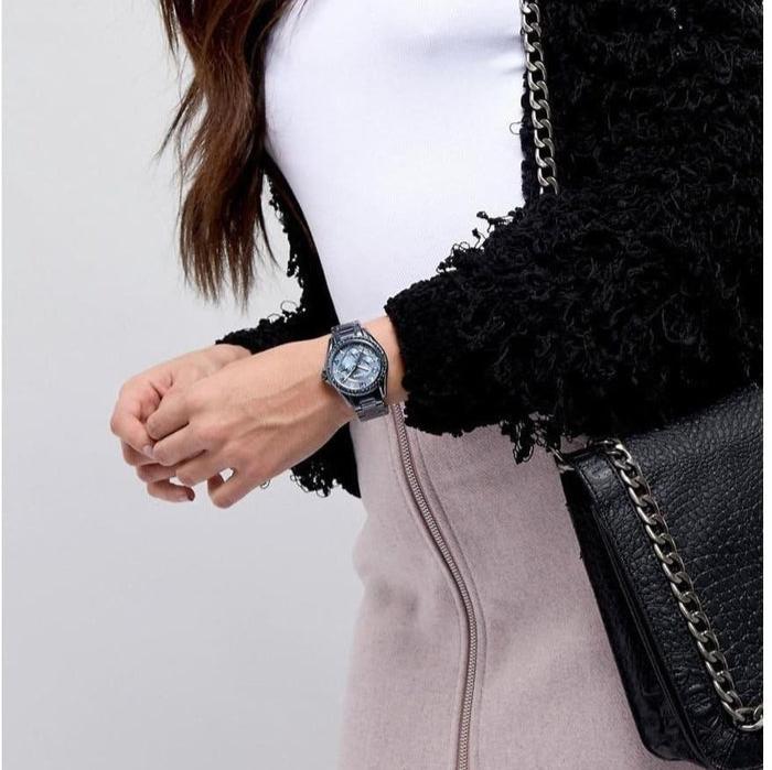 Fossil Riley Quartz Blue Dial Blue Steel Strap Watch for Women - ES4294 Buy Now By Fossil