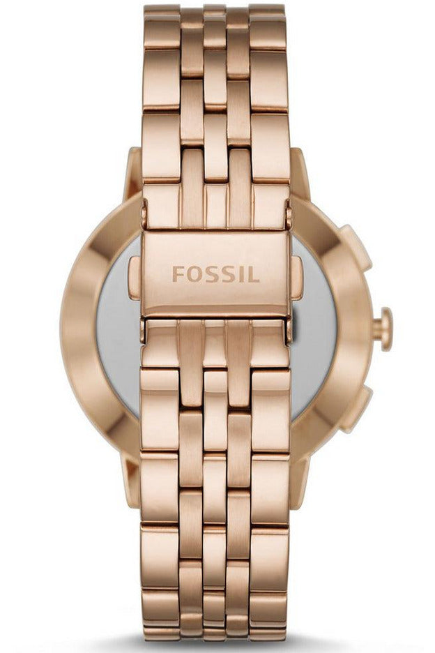 Fossil Carlie Rose Gold Dial Rose Gold Steel Strap Watch for Women - ES4301 Buy Now By Fossil