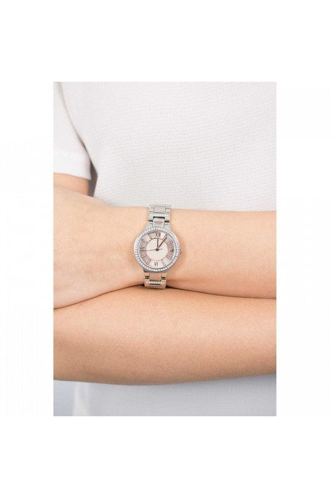 Fossil Virginia Pink Dial Pink Steel Strap Watch for Women - ES4482 Buy Now By Fossil