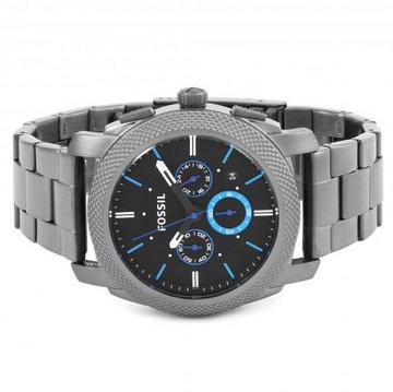 Fossil Machine Chronograph Brown Dial Grey Steel Strap Watch for Men - FS4931 Buy Now By Fossil