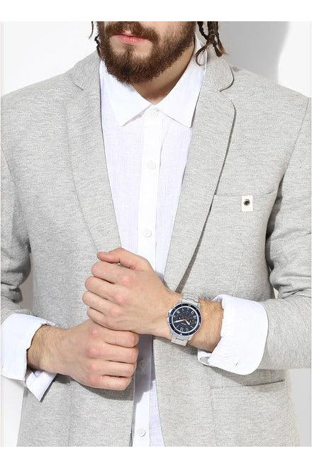 Fossil Grant Sport Chronograph Blue Dial Silver Steel Strap Watch for Men - FS5238 Buy Now By Fossil