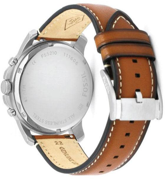 Fossil Grant Chronograph Blue Dial Brown Leather Strap Watch for Men - FS5210 Buy Now By Fossil
