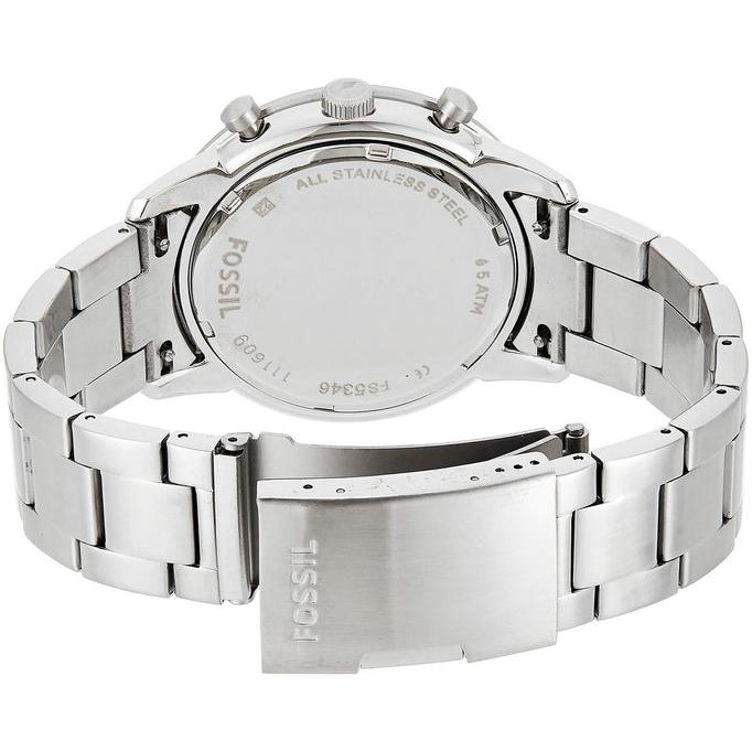 Fossil Townsman White Dial Silver Steel Strap Watch for Men - FS5346 Buy Now By Fossil