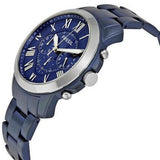 Fossil Grant Chronograph Blue Dial Blue Steel Strap Watch for Men - FS5230 Buy Now By Fossil
