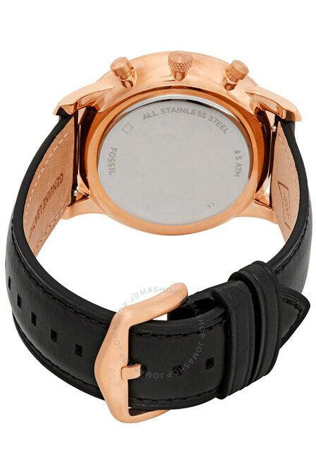 Fossil Neutra Chronograph Black Dial Black Leather Strap Watch for Men - FS5381 Buy Now By Fossil