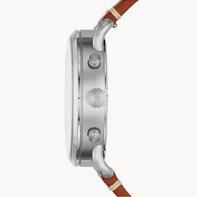 Fossil The Commuter Blue Dial Brown Leather Strap Watch for Men - FS5401 Buy Now By Fossil