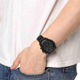 Fossil Bowman Chronograph Black Dial Black Steel Strap Watch for Men - FS5603 Buy Now By Fossil