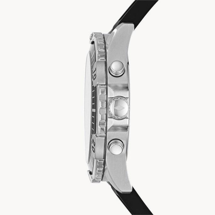 Fossil Garrett Chronograph Black Dial Black Rubber Strap Watch for Men - FS5624 Buy Now By Fossil