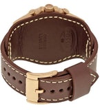 Fossil Nate Chronograph Gold Dial Brown Leather Strap Watch for Men - JR1495 Buy Now By Fossil
