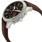 Fossil Grant Chronograph Black Dial Brown Leather Strap Watch for Men - FS4813 Buy Now By Fossil