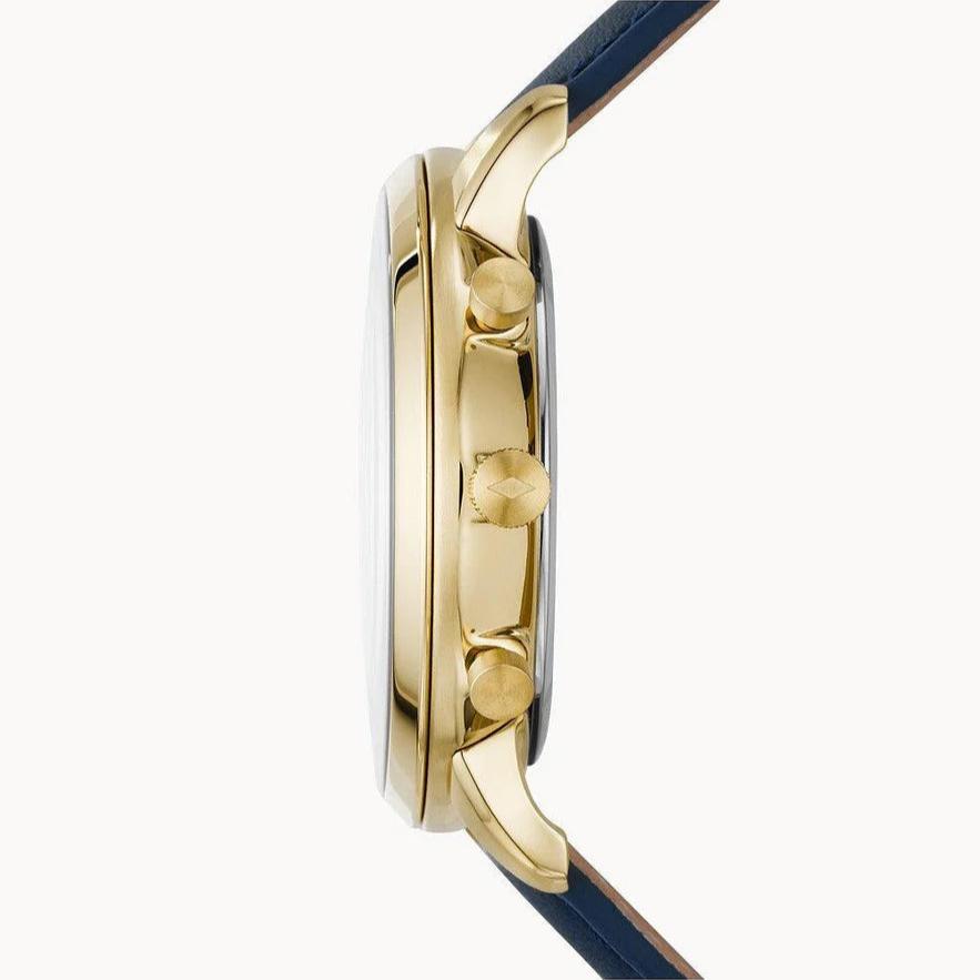 Fossil Neutra Chronograph Blue Dial Blue Leather Strap Watch for Men - FS5790 Buy Now By Fossil