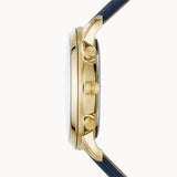 Fossil Neutra Chronograph Blue Dial Blue Leather Strap Watch for Men - FS5790 Buy Now By Fossil