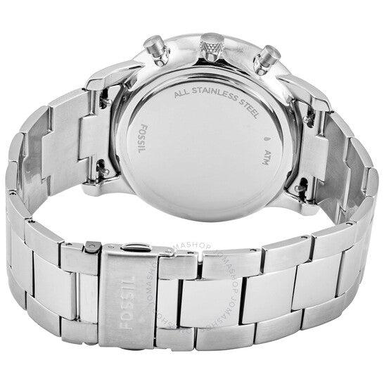 Fossil Neutra Chronograph White Dial Silver Steel Strap Watch for Men - FS5433 Buy Now By Fossil