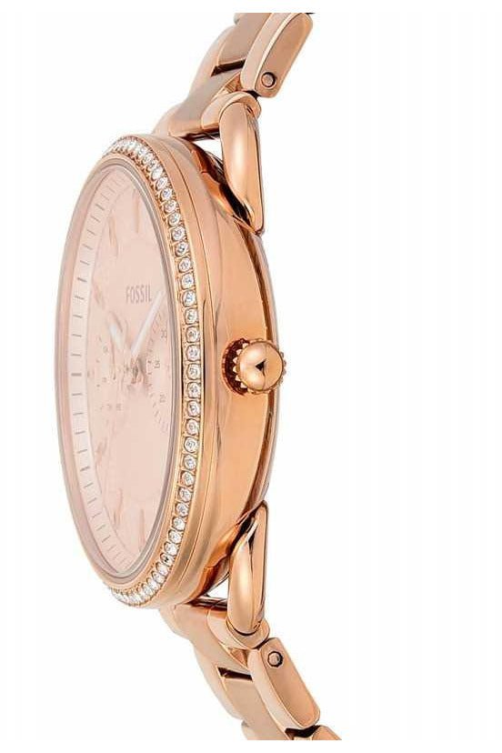 Fossil Tailor Rose Gold Dial Rose Gold Steel Strap Watch for Women - ES4264 Buy Now By Fossil