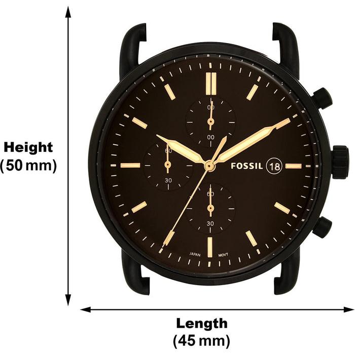Fossil The Commuter Brown Dial Black Steel Strap Watch for Men - FS5277 Buy Now By Fossil