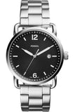 Fossil The Commuter Black Dial Silver Steel Strap Watch for Men - FS5391 Buy Now By Fossil