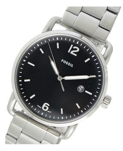 Fossil The Commuter Black Dial Silver Steel Strap Watch for Men - FS5391 Buy Now By Fossil
