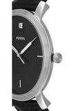 Fossil The Minimalist Carbon Series Black Dial Black Leather Strap Watch for Men - FS5497 Buy Now By Fossil