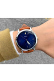 Fossil The Minimalist 3H Blue Dial Brown Leather Strap Watch for Men - FS5499 Buy Now By Fossil
