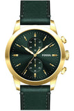 Fossil Townsman Chronograph Green Dial Green Leather Strap Watch for Men - FS5599 Buy Now By Fossil