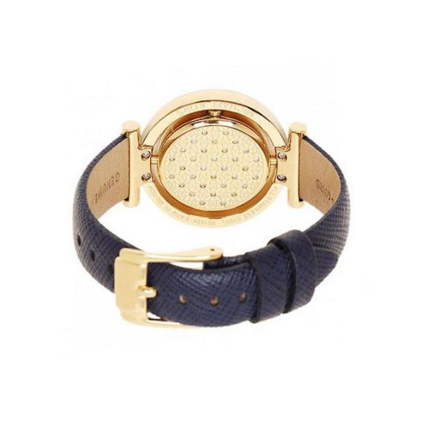 Michael Kors Averi Gold Dial Navy Blue Leather Strap Watch for Women - MK2526 Buy Now By Michael Kors