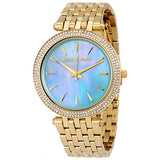 Michael Kors Darci Analog Mother of Pearl Green Dial Gold Steel Strap Watch For Women - MK3498 Buy Now By Michael Kors