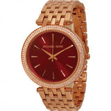 Michael Kors Darci Red DIal Rose Gold Stainless Steel Strap Watch for Women - MK3378 Buy Now By Michael Kors