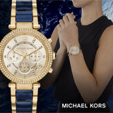 Michael Kors Parker Gold Dial Two Tone Steel Strap Watch for Women - MK6238 Buy Now By Michael Kors